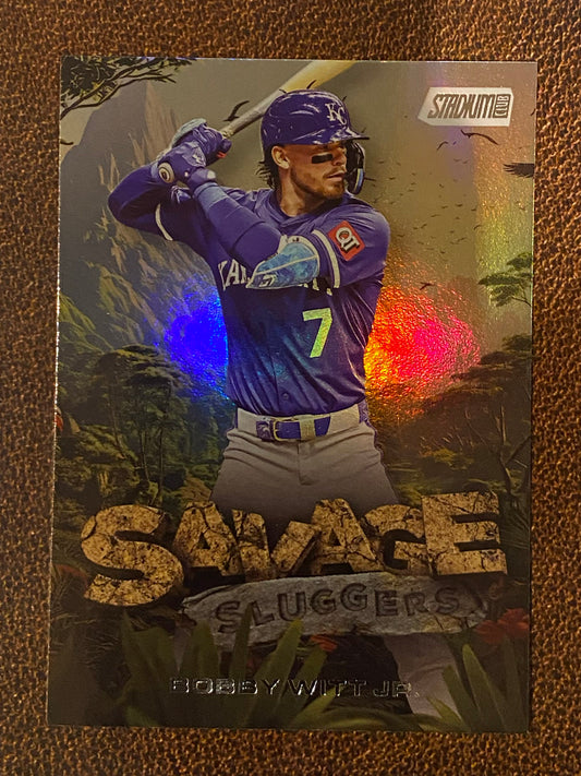 Bobby Witt Jr. - 2025 Topps Stadium Club - Savage Sluggers Insert - Royals