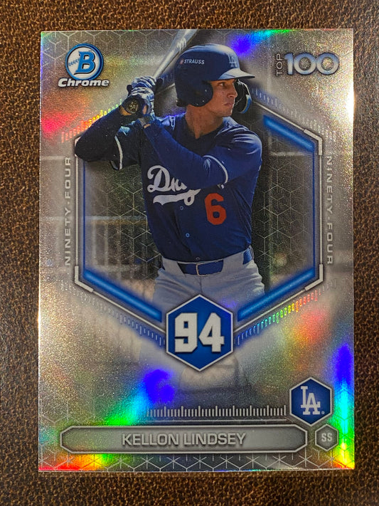 Kellon Lindsey - 2026 Bowman - Scouts Top 100 Insert - Dodgers