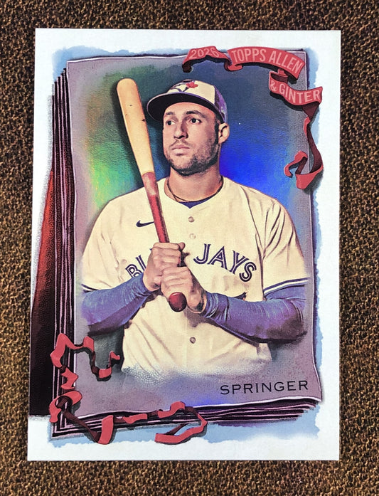 George Springer - 2026 Topps Allen & Ginter - Silver Portrait Foil - Blue Jays