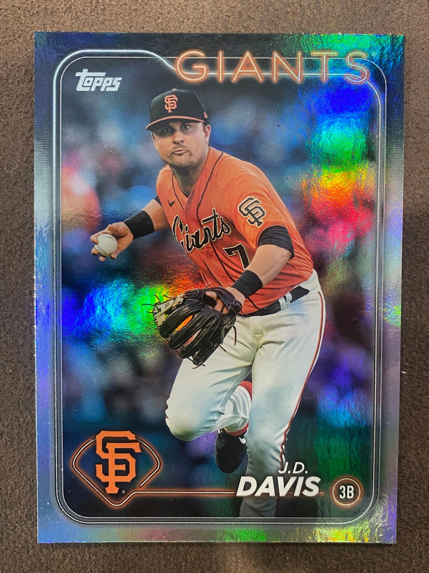 J.D. Davis - 2024 Topps Series 1 - Rainbow Foil - Giants