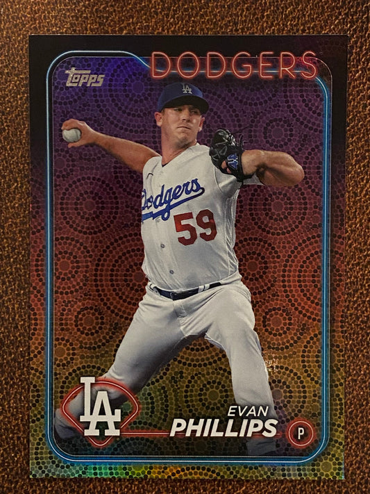 Evan Phillips - 2024 Topps Series 2 - Holiday Parallel - Dodgers