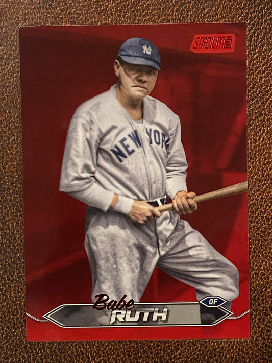 Babe Ruth - 2024 Topps Stadium Club - Red Foil - Yankees