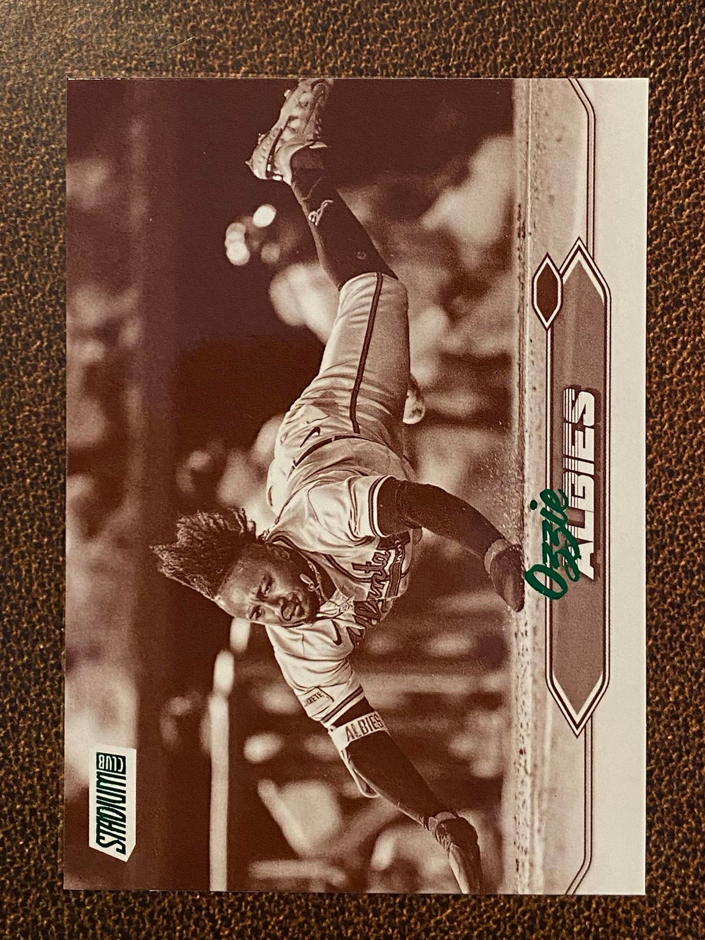 Ozzie Albies - 2024 Topps Stadium Club - Sepia - Braves