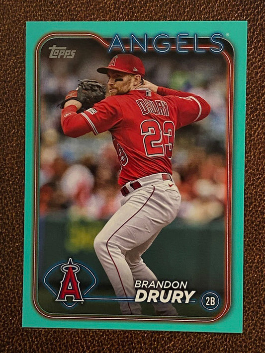 Brandon Drury - 2024 Topps Series 2 - Aqua Parallel - Angels