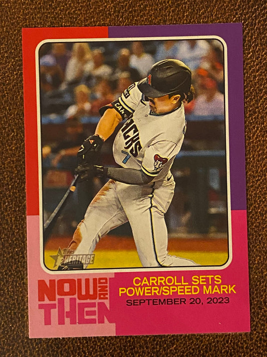 Corbin Carroll - 2024 Topps Heritage High Number - Now and Then - Diamondbacks