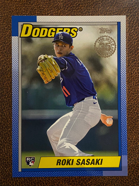 Roki Sasaki - 2025 Topps Series 2 - 1990 Insert - Dodgers