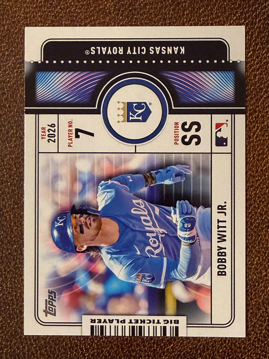Bobby Witt Jr. - 2026 Topps Series 1 - Big Ticket Player Insert - Royals
