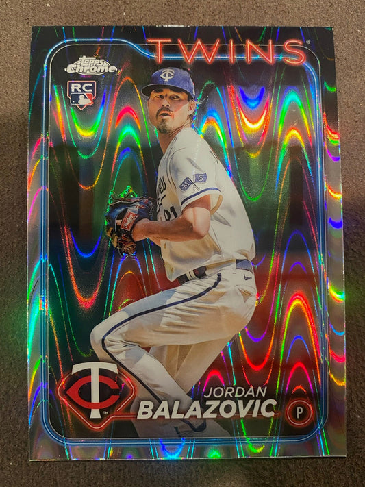 Jordan Blazovic - 2024 Topps Chrome - Raywave Refractor - Twins