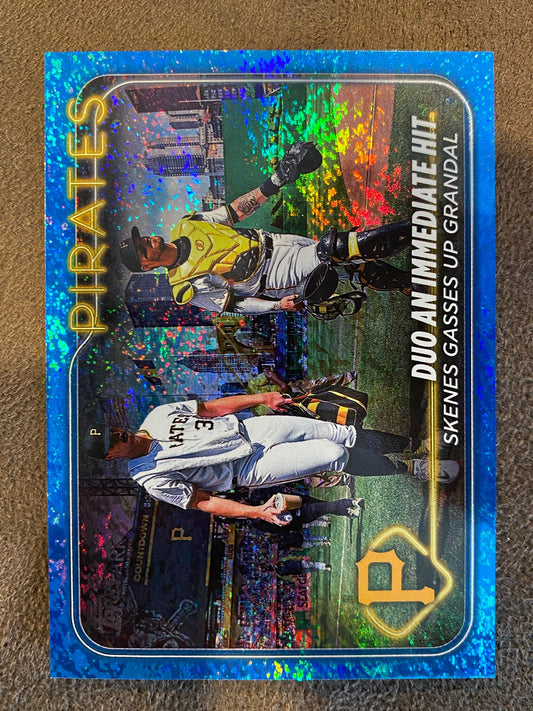 Paul Skenes / Yasmani Grandal - 2024 Topps Update - Blue Foil Combo Card /999 - Pirates