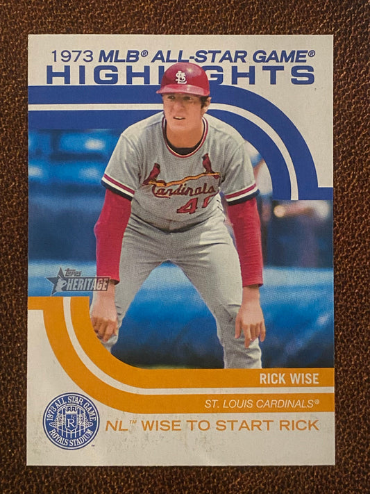 Rick Wise - 2022 Topps Heritage High Number - 1973 MLB All-Star Game Highlights - Cardinals