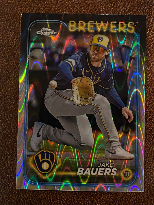 Jake Bauers - 2024 Topps Chrome Update - Raywave Refractor - Brewers