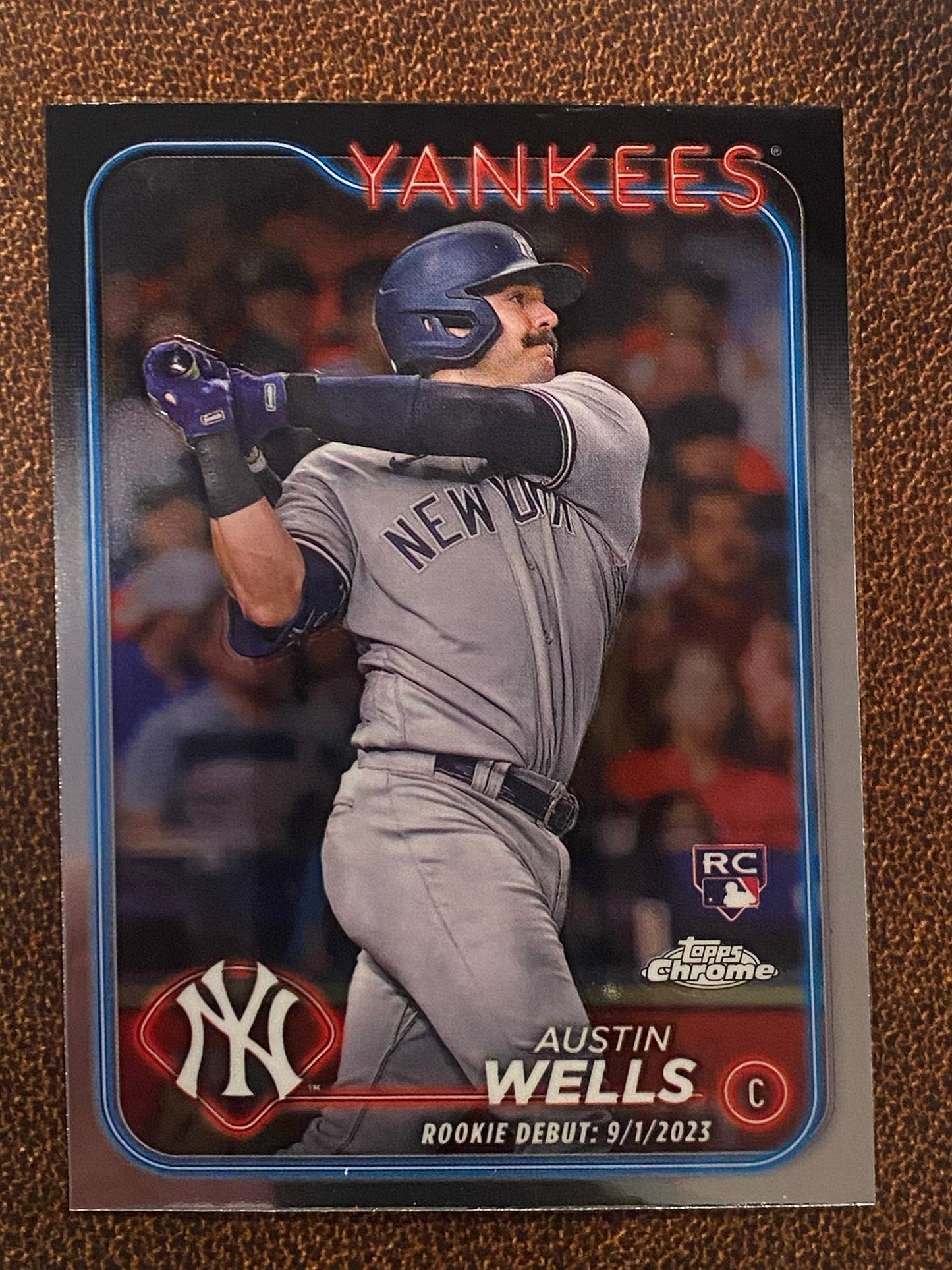 Austin Wells - 2024 Topps Chrome Update - Base Rookie (Rookie Debut) - Yankees