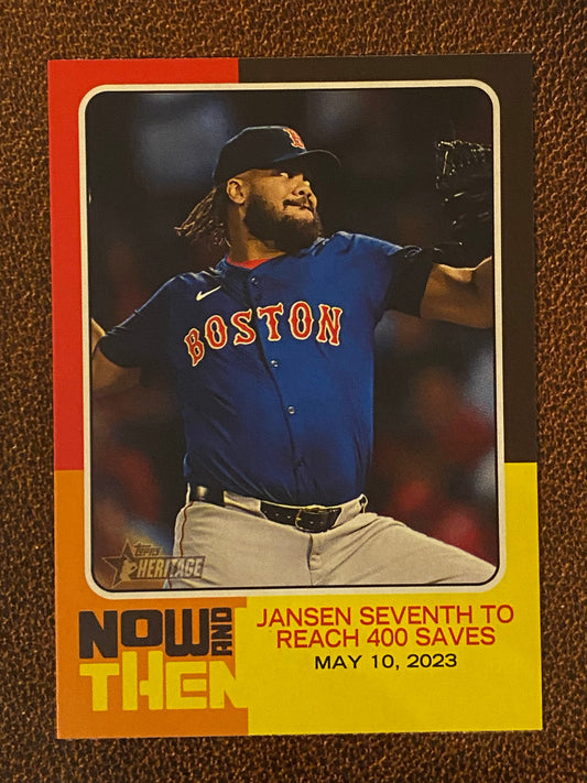 Kenley Jansen - 2024 Topps Heritage High Number - Now and Then - Red Sox