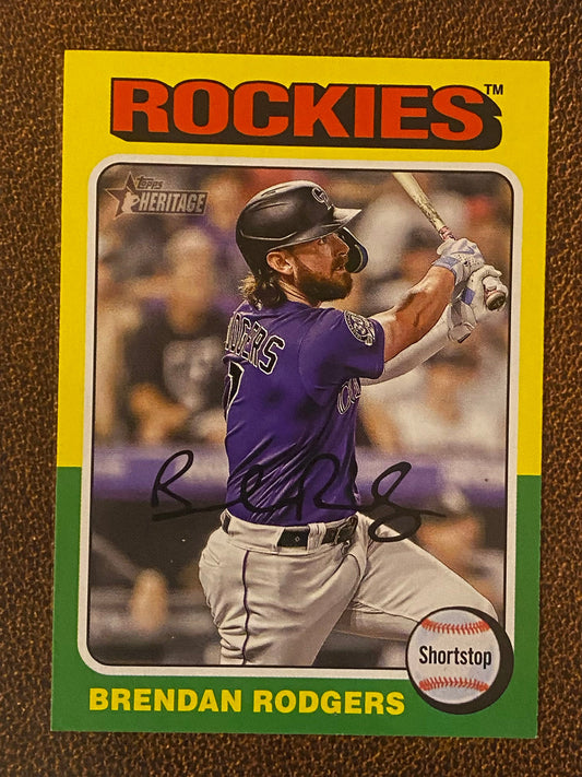 Brendan Rodgers - 2024 Topps Heritage - Low Number Short Prints - Rockies