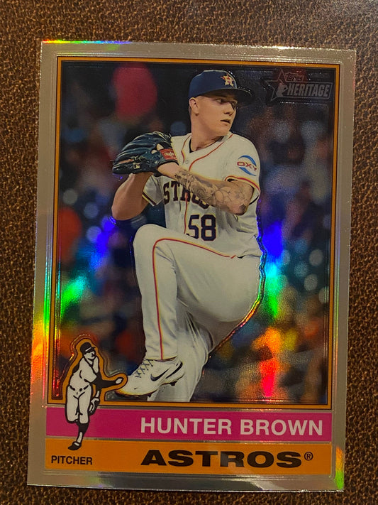 Hunter Brown - 2025 Topps Heritage - Refractor - Astros