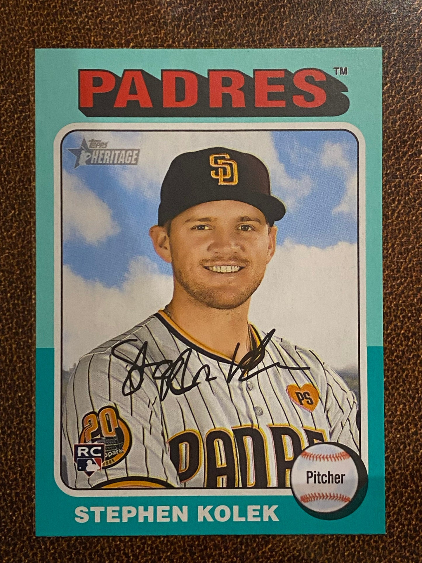 Stephen Kolek - 2024 Topps Heritage High Number - Aqua Border - Padres
