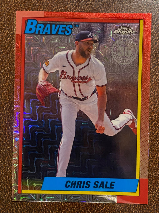 Chris Sale - 2025 Topps Series 2 - 1990 Mojo Refractor - Braves