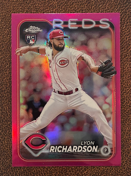 Lyon Richardson - 2024 Topps Chrome - Pink Refractor - Reds