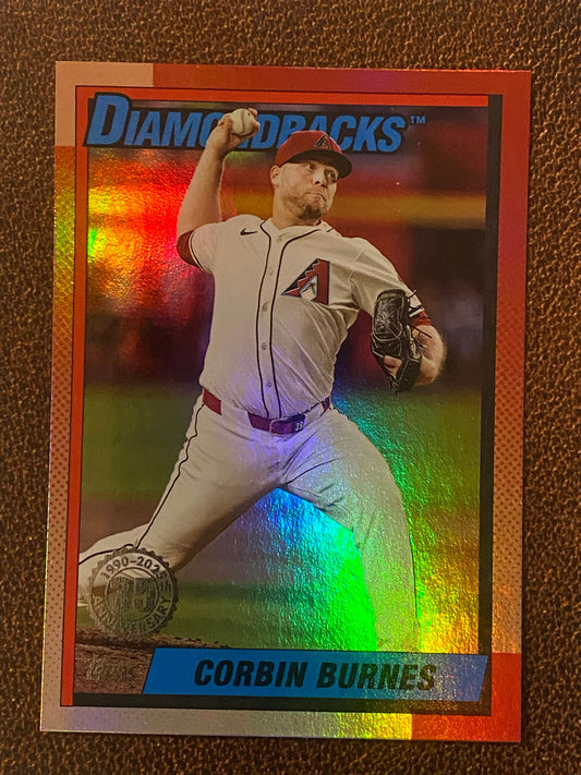 Corbin Burnes - 2025 Topps Update - 1990 Foil Insert - Diamondbacks