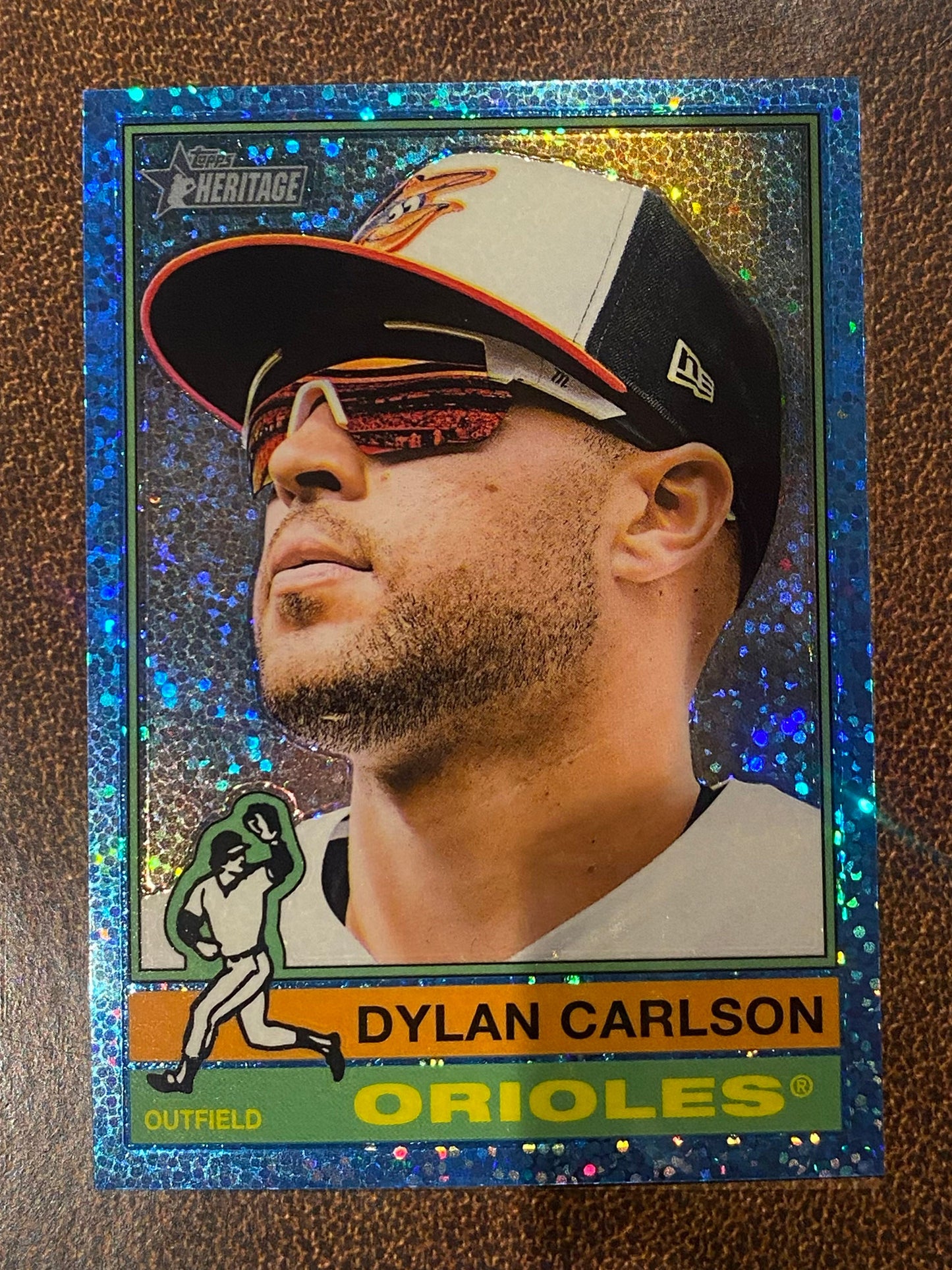 Dylan Carlson - 2025 Topps Heritage High Number - Blue Sparkle - Orioles