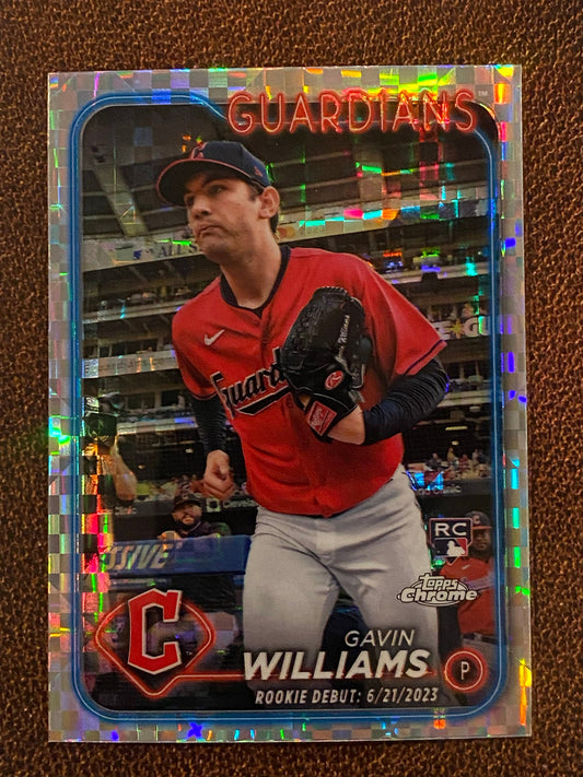 Gavin Williams - 2024 Topps Chrome Update - XFractor (Rookie Debut) - Guardians