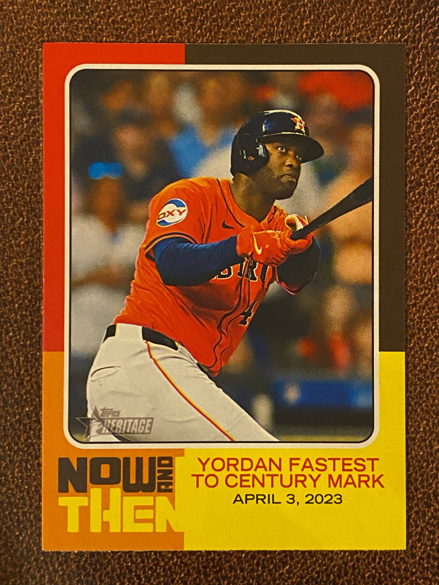 Yordan Alvarez - 2024 Topps Heritage High Number - Now and Then - Astros