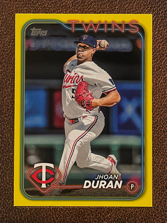 Jhoan Duran - 2024 Topps Series 1 - Yellow Parallel - Twins