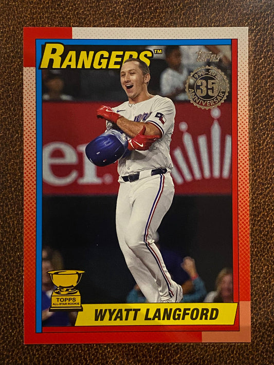 Wyatt Langford - 2025 Topps Series 2 - 1990 Insert - Rangers