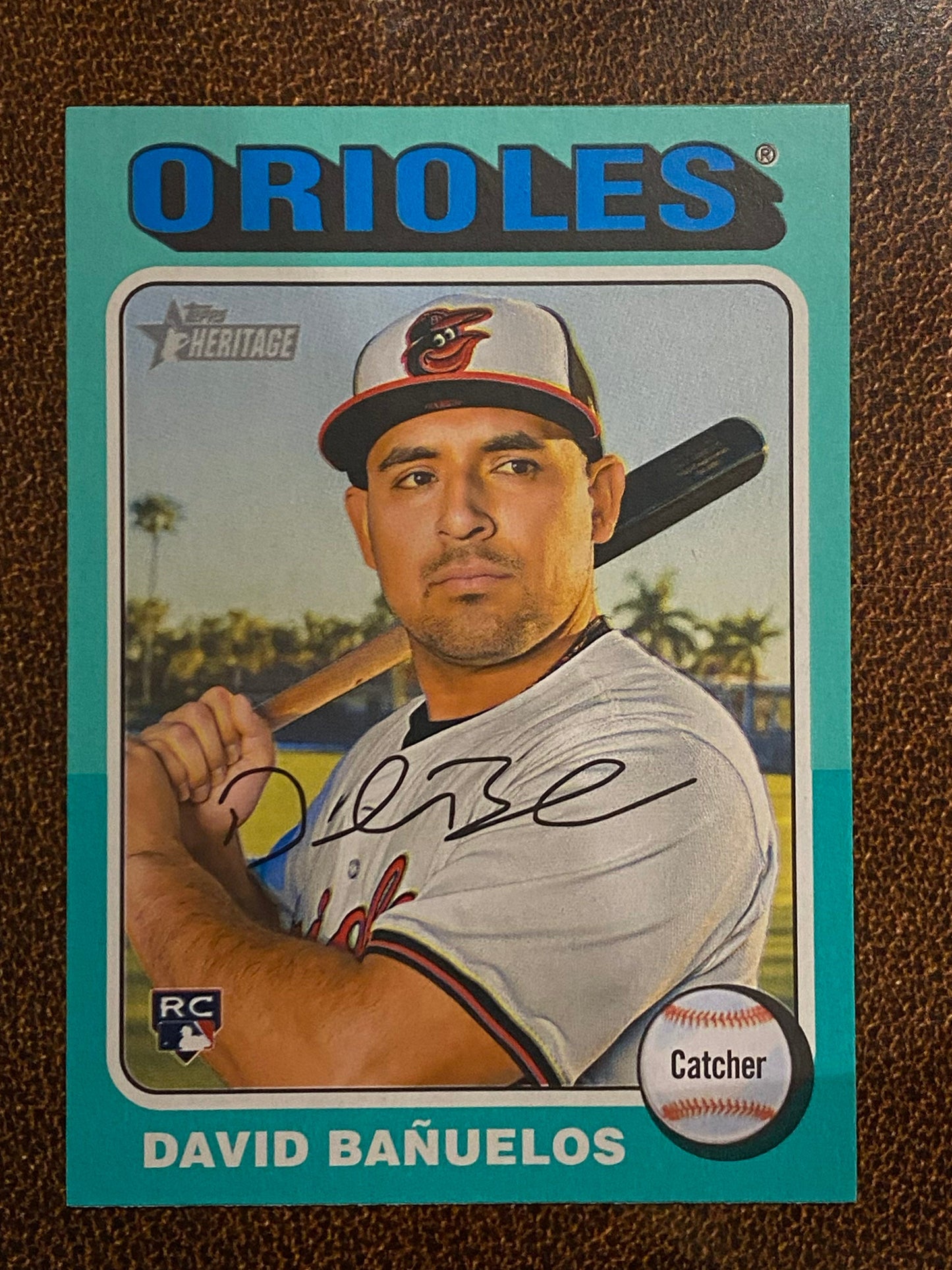 David Banuelos - 2024 Topps Heritage High Number - Aqua Border - Orioles