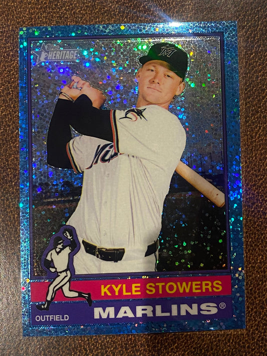 Kyle Stowers - 2025 Topps Heritage High Number - Blue Sparkle - Marlins