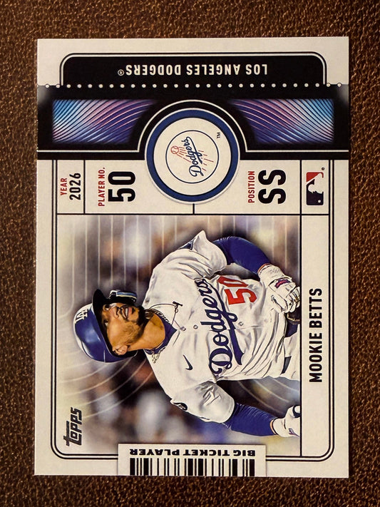 Mookie Betts - 2026 Topps Series 1 - Big Ticket Player Insert - Dodgers
