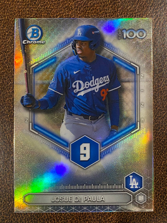 Josue De Paula - 2026 Bowman - Scouts Top 100 Insert - Dodgers