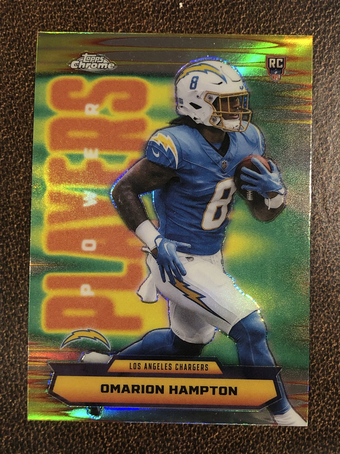 Omarion Hampton - 2025 Topps Chrome - Power Player Refractor - Chargers