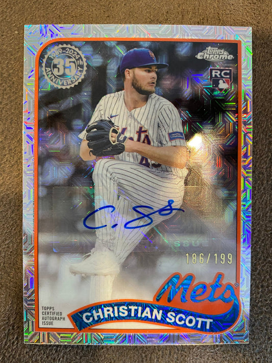 Christian Scott - 2024 Topps Update - Silver Pack AUTO /199 - Mets