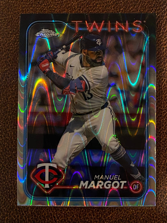 Manuel Margot - 2024 Topps Chrome Update - Raywave Refractor - Twins