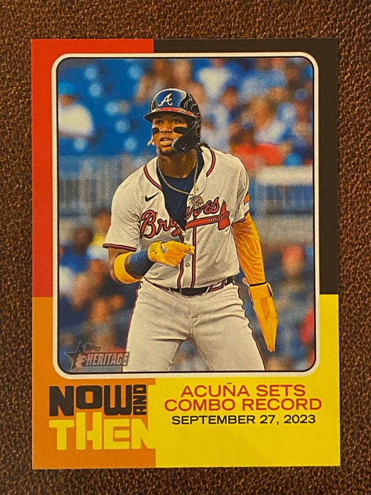 Ronald Acuna Jr. - 2024 Topps Heritage High Number - Now and Then - Braves