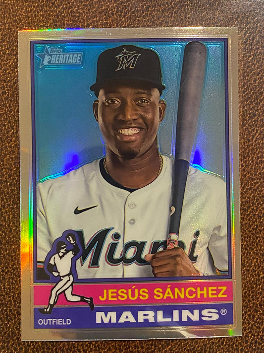 Jesus Sanchez - 2025 Topps Heritage - Refractor - Marlins