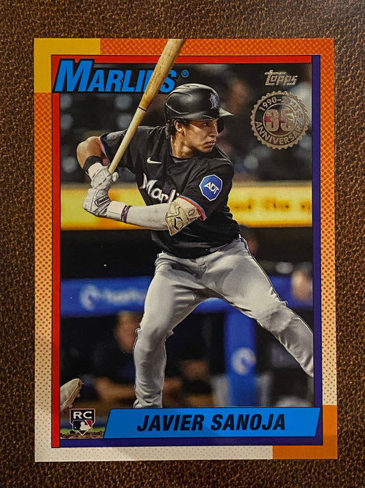 Javier Sanoja - 2025 Topps Series 2 - 1990 Insert - Marlins