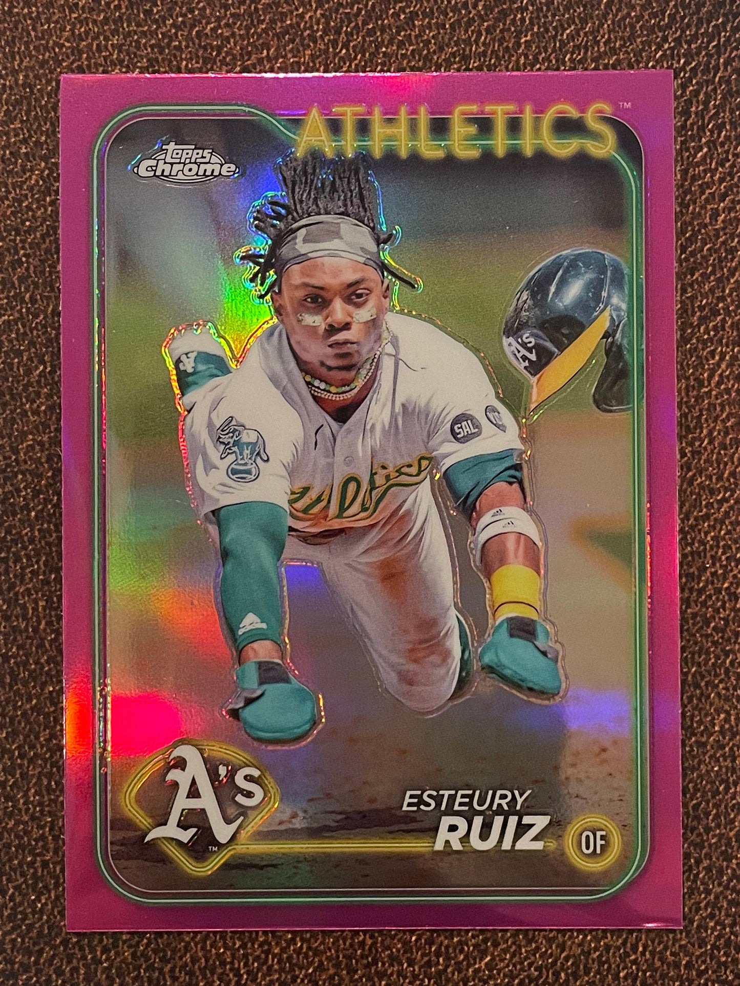 Esteury Ruiz - 2024 Topps Chrome - Pink Refractor - Athletics