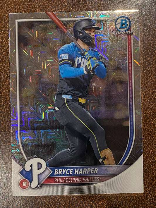 Bryce Harper - 2025 Bowman Chrome - Mojo - Phillies