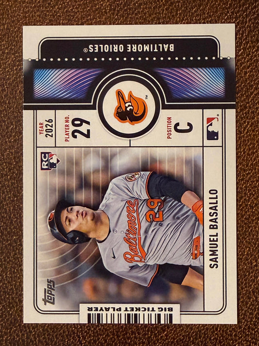 Samuel Basallo - 2026 Topps Series 1 - Big Ticket Player Insert - Orioles