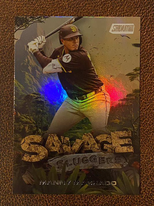 Manny Machado - 2025 Topps Stadium Club - Savage Sluggers Insert - Padres