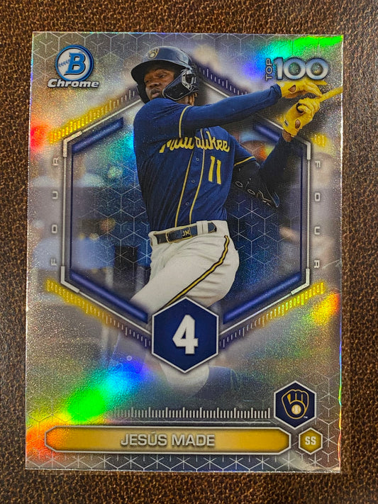 Jesus Made - 2026 Bowman - Scouts Top 100 Insert - Brewers