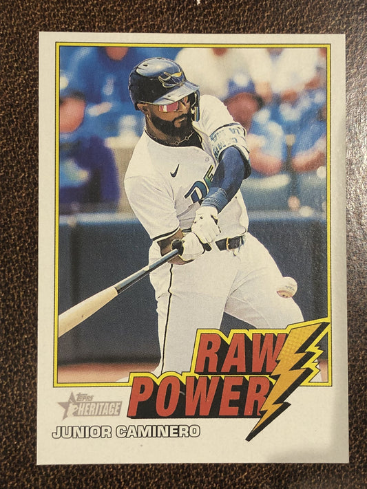 Junior Caminero - 2026 Topps Heritage - Raw Power - Rays