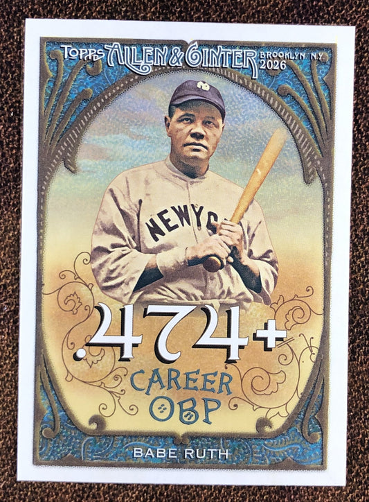 Babe Ruth - 2026 Topps Allen & Ginter - Career Insert (CR-19) - Yankees
