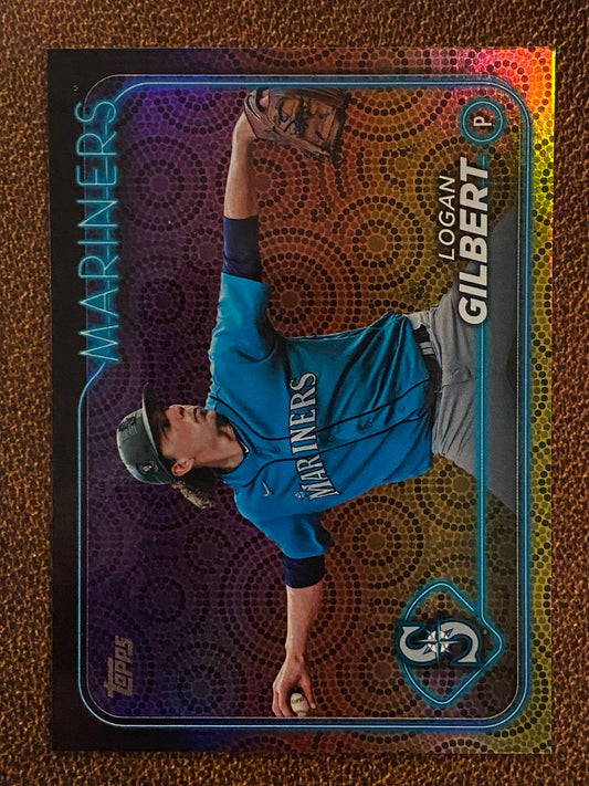 Logan Gilbert - 2024 Topps Series 2 - Holiday Parallel - Mariners