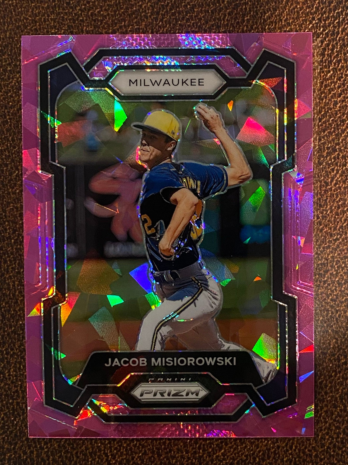 Jacob Misiorowski - 2024 Panini Prizm - Pink Ice - Brewers
