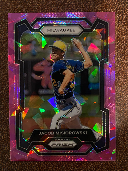 Jacob Misiorowski - 2024 Panini Prizm - Pink Ice - Brewers