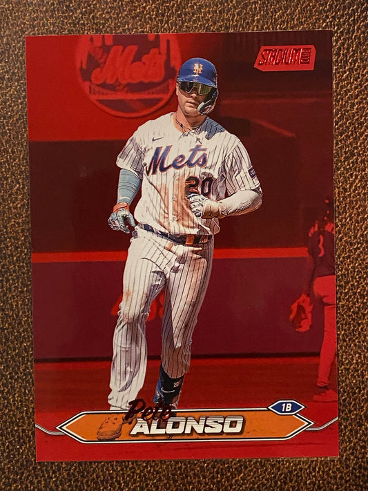 Pete Alonso - 2024 Topps Stadium Club - Red Foil - Mets