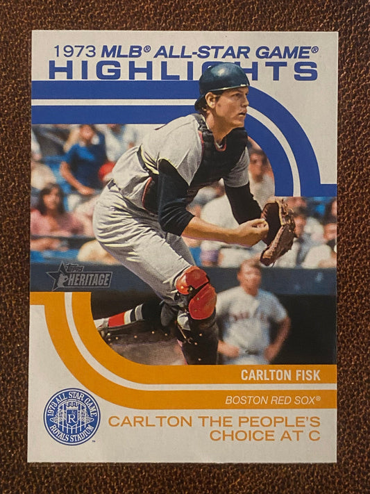 Carlton Fisk - 2022 Topps Heritage High Number - 1973 MLB All-Star Game Highlights - Red Sox